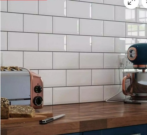 White metro bevelled brick - metro,