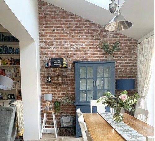 Rustic red blend brick - red,