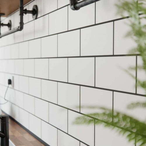 Metro tiles flat white ceramic - flat,