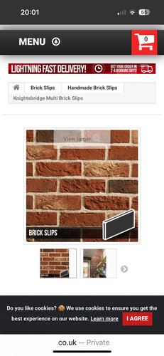 Brick slips tiles - slips,