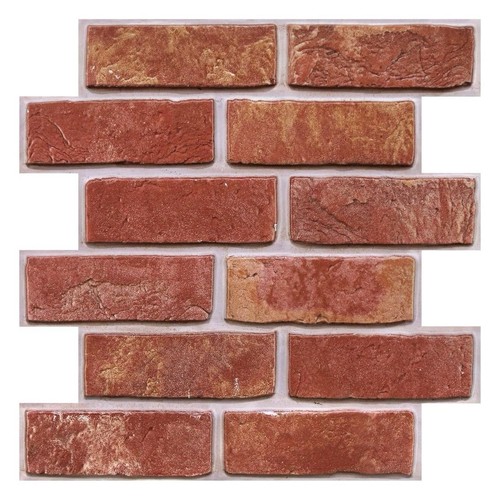 Faux red brick - 3d,