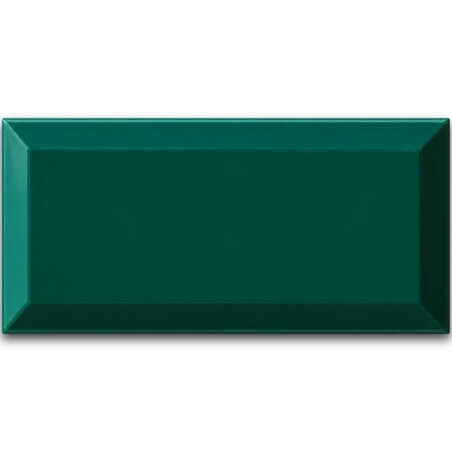 Bottle green glossy bevelled - green,