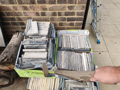 Grey finish brick effect - grey,